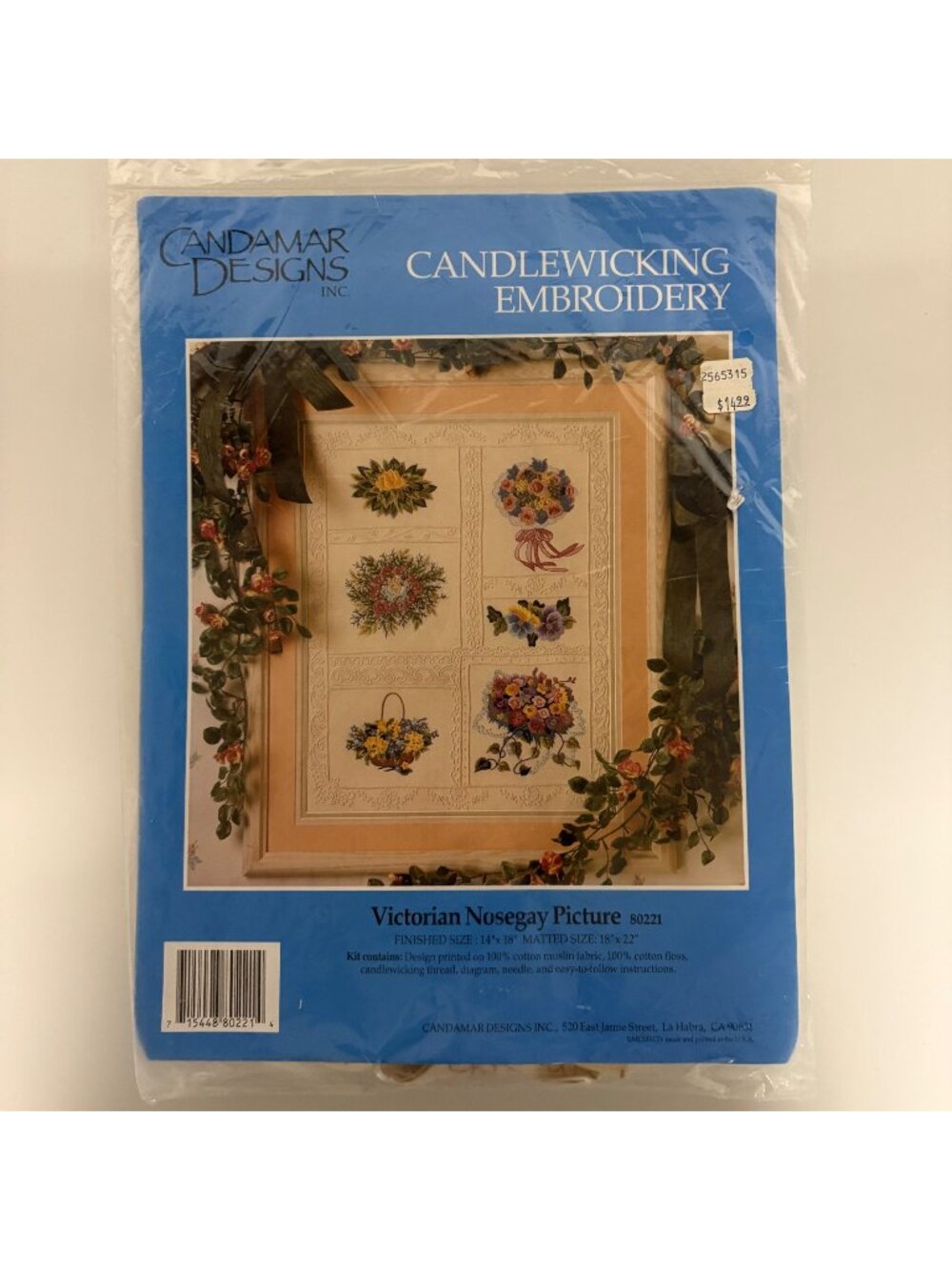 Candamar Designs Victorian Nosegay Picture Candlewicking Embroidery Kit 80221